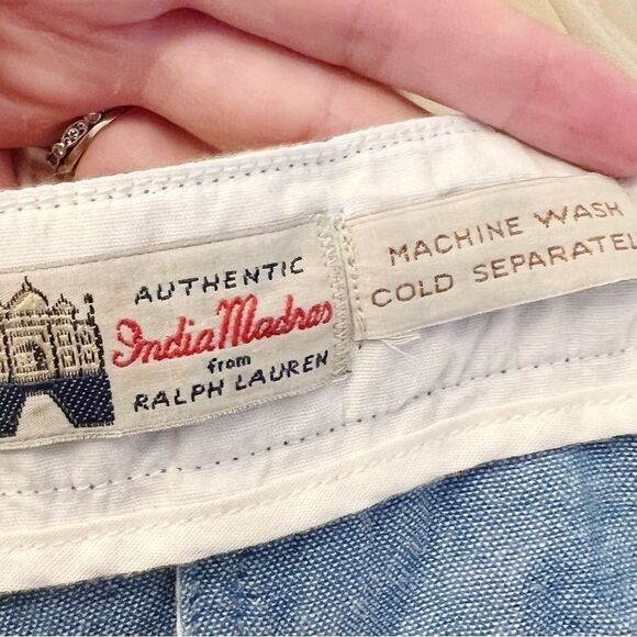 Polo Ralph Lauren Plaid Shorts Indian Madras Cotton Size 44 - Picture 3 of 5